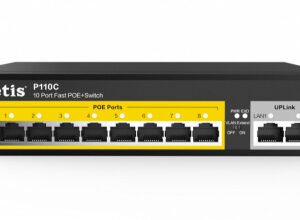 Switch Netis Gigabit Ethernet P110C, 8 Puertos PoE 10/100/Mbps + 2 Puertos RJ45, 2Gbit/s, 2.000 Entradas - No Administrable