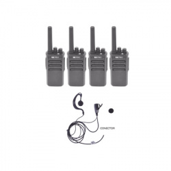txPRO Kit de 4 Radios TX600 con 4 TXEHK, 16 Canales